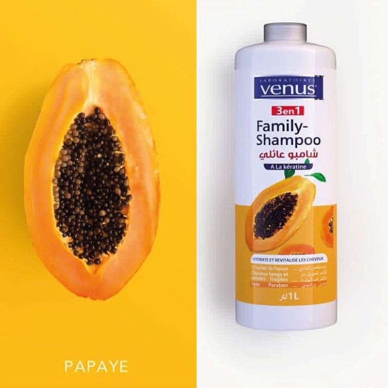 Family shampoo A l’extrait de papaye et la kératine