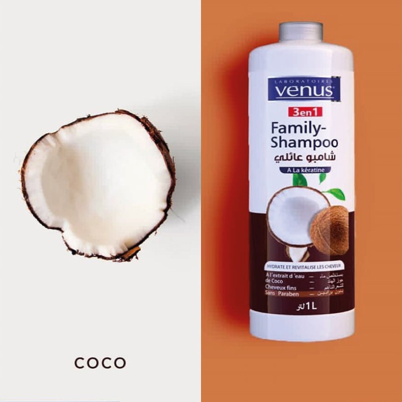 Family shampoo A l’eau de coco et à la kératine