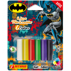 Pate a modeler de 6 couleurs "TECHNO" batman