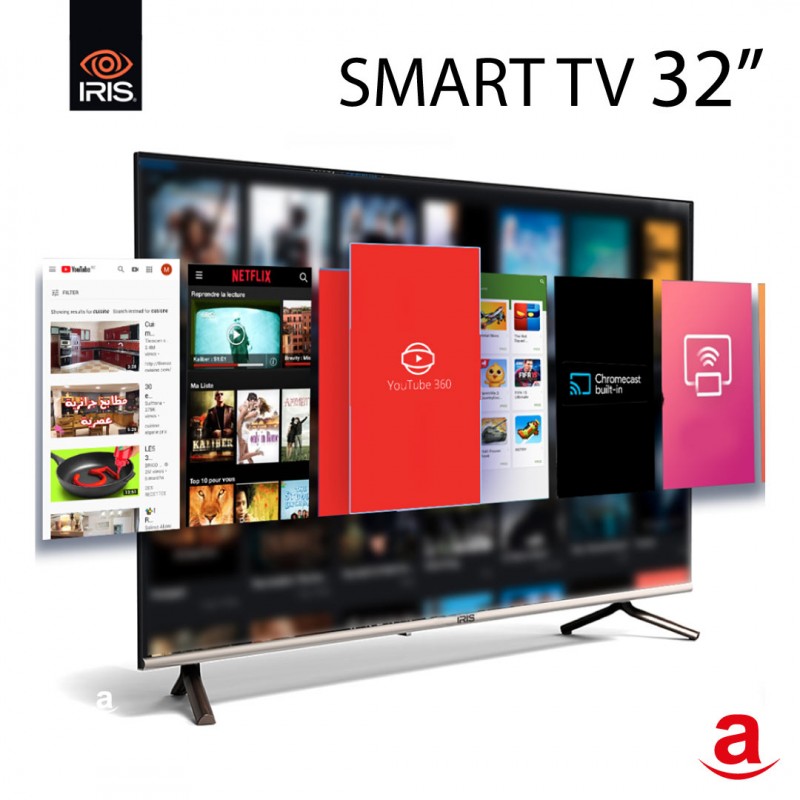 IRIS Téléviseur 32" Smart TV - 32C3010 - Garantie 2 ans- Noir