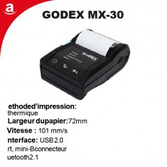 Imprimante mobile GODEX MX-30
