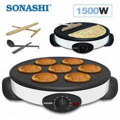 SONASHI Crêpière Et Machine À Pancakes 2en1 1500W SCRM-865