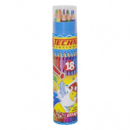 Crayon de couleurs wow crea effaçable boite de 18pcs "TECHNO" REF: 6927