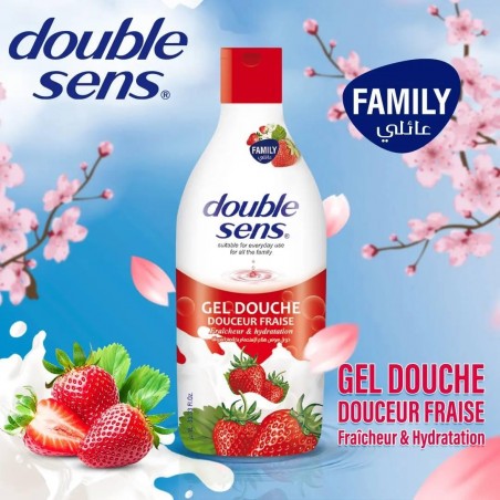 Gel douche double sens family parfum fraise