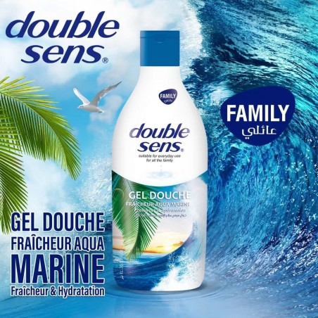 Gel douche double sens family parfum fraîcheur marine