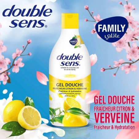 Gel douche double sens family parfum citron et verveine