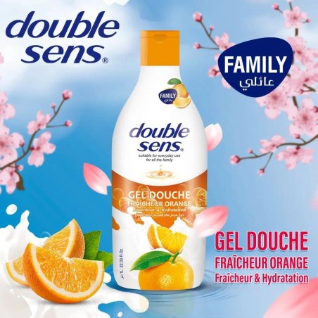 Gel douche double sens family parfum  orange