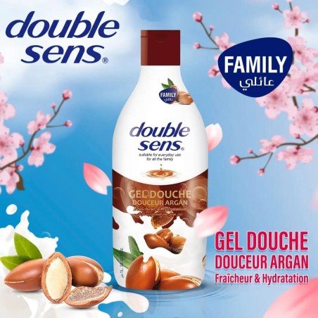 Gel douche double sens family parfum argan