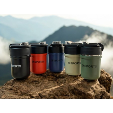 Tasse isotherme de sport simple,  en acier inoxydable